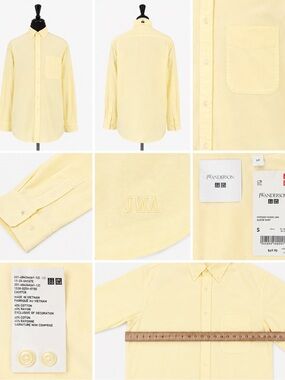 JW ANDERSON Pale Yellow Button-Down Shirt